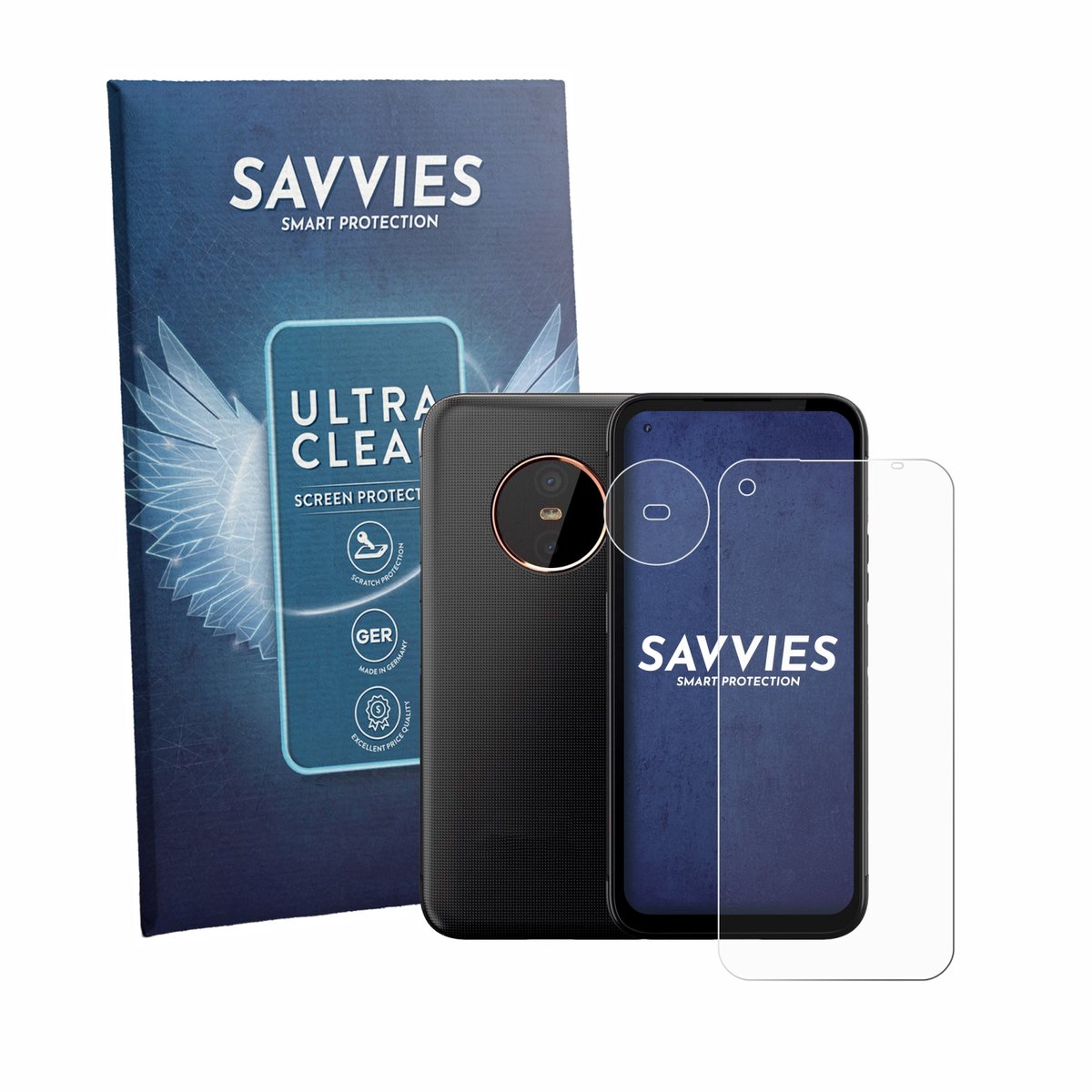 Savvies - Screenprotector voor Gigaset GX6 (Voor+Camera) - Folie Beschermfolie transparant 18 Stuks