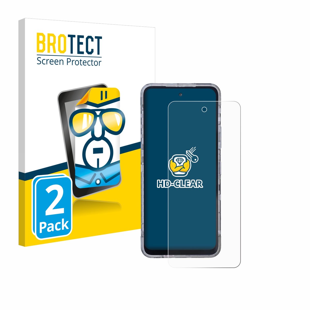BROTECT - Screenprotector voor AGM X6 Phantom - Folie Beschermfolie transparant 2 Stuks