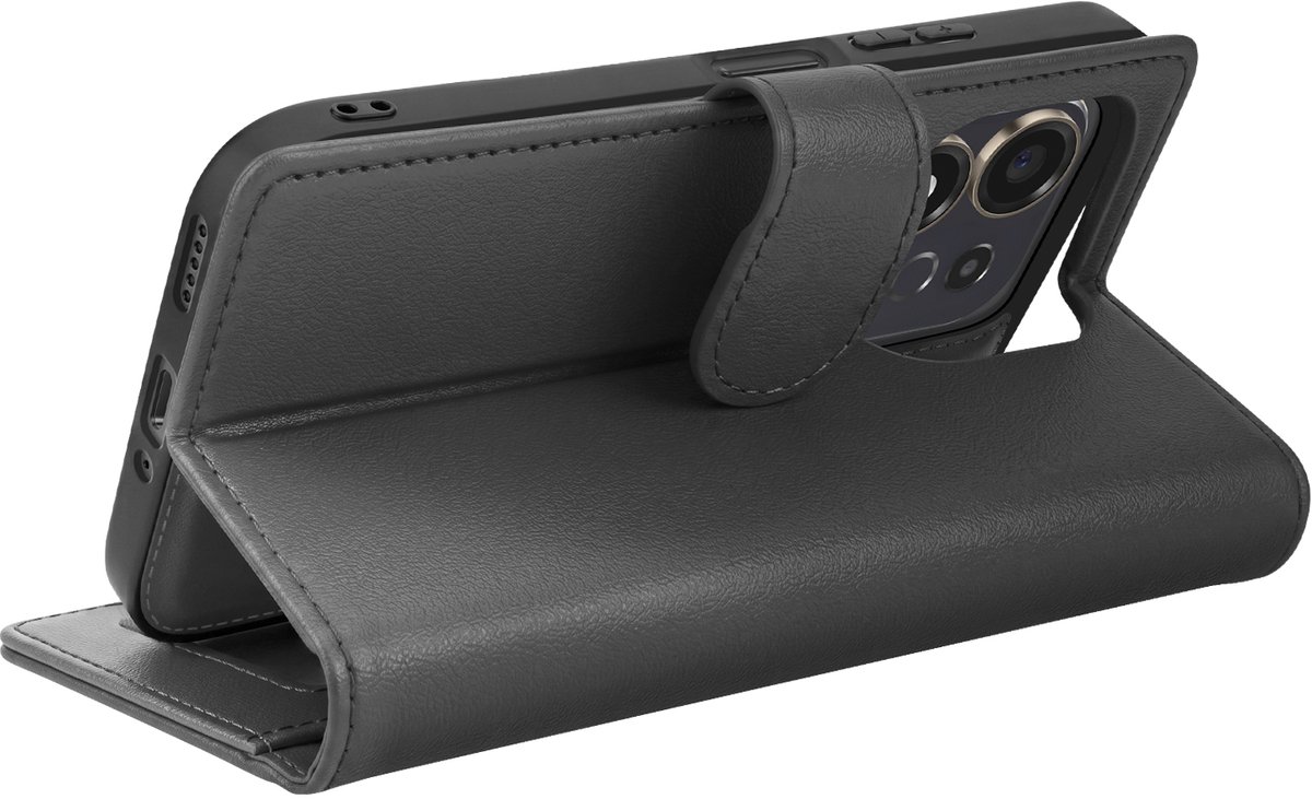Mayaxess, 2-in-1 Portemonnee Hoesje voor Honor 600 Smart Anti-RFID met Afneembare Case, Zwart