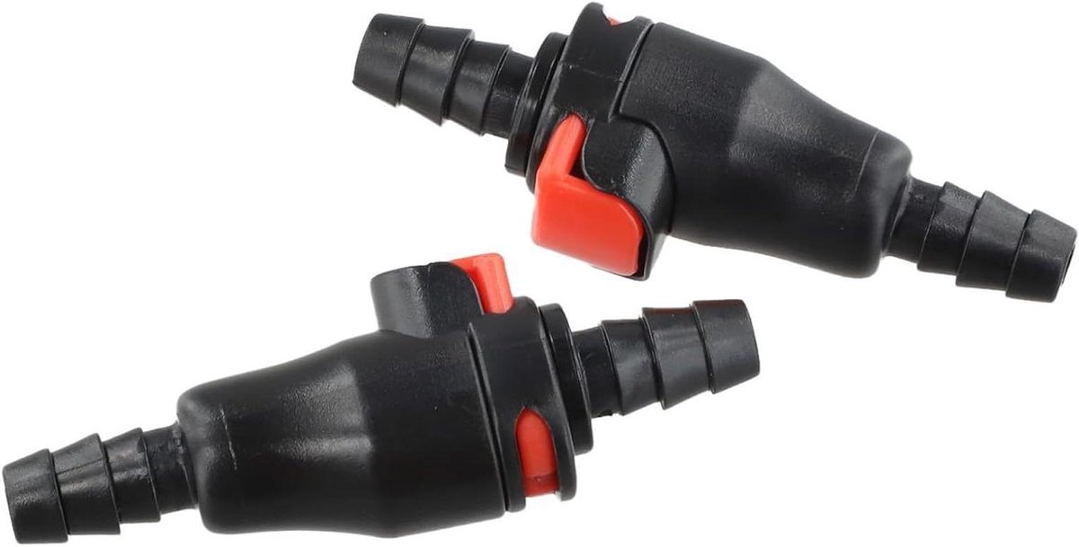 Snelkoppelingen Drinkzak - Waterzak Connectoren - Buiten Hydrateren - Automatische Waterstop - 1/4 inch - Zwart