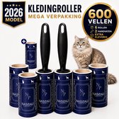 Nassauproducts - Kledingroller - 600 kleefvellen - kleefroller - kattenhaar verwijderaar - pluizenroller - kledingroller kleefroller - kledingborstel
