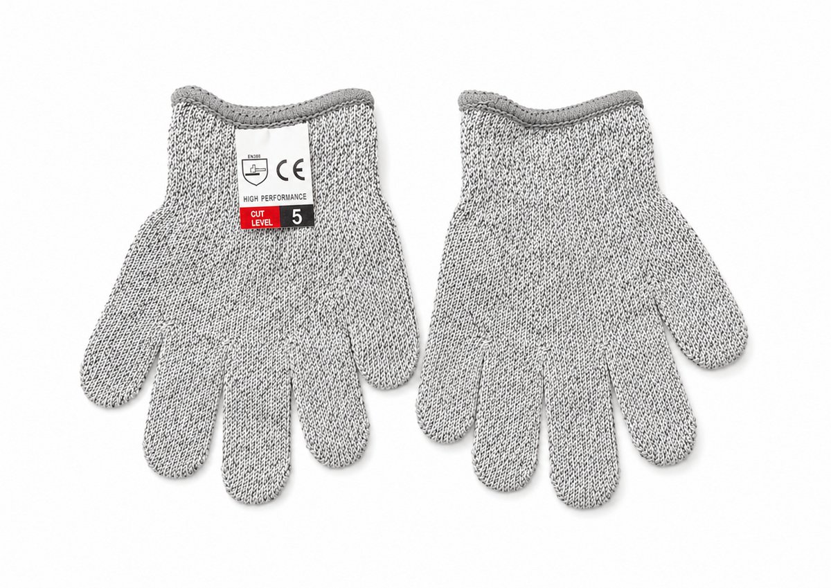 Hypify - Anti-snijhandschoenen - kleur grijs - grade 5 - maat XXXS
