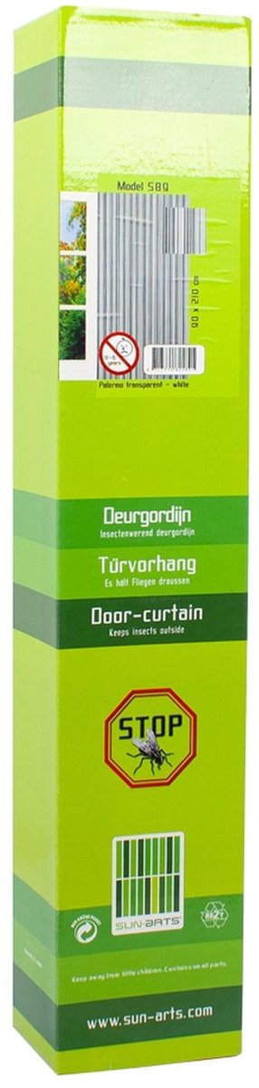 Sun-arts Vliegengordijn Zwaluwen Hulzen 210 X 90 Cm Pvc Crème — afbeelding 3