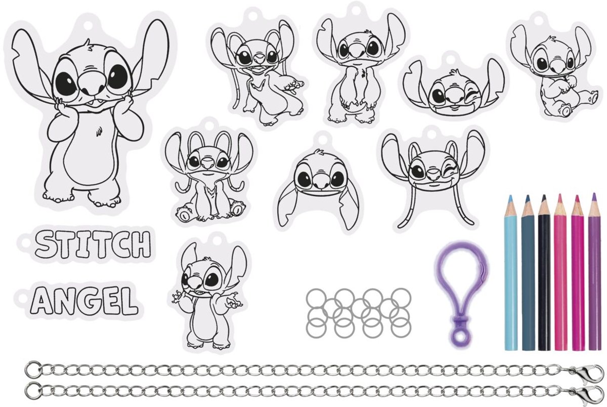 Disney Stitch 2-in-1 Knutselkoffer - Sieraden maken met krimpfolie - 4 stenen versieren - 8 kleuren steentjes - Speelgoed Kinderen - Knutselen - Voor meisjes en jongens - Vanaf 4 jaar - Totum — afbeelding 11