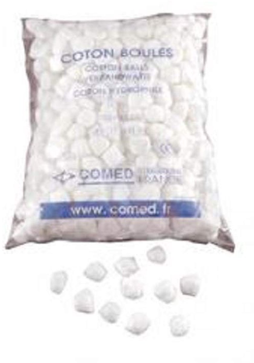 Solidchoice - Katoenen Ballen, Wit, 700 Stuks