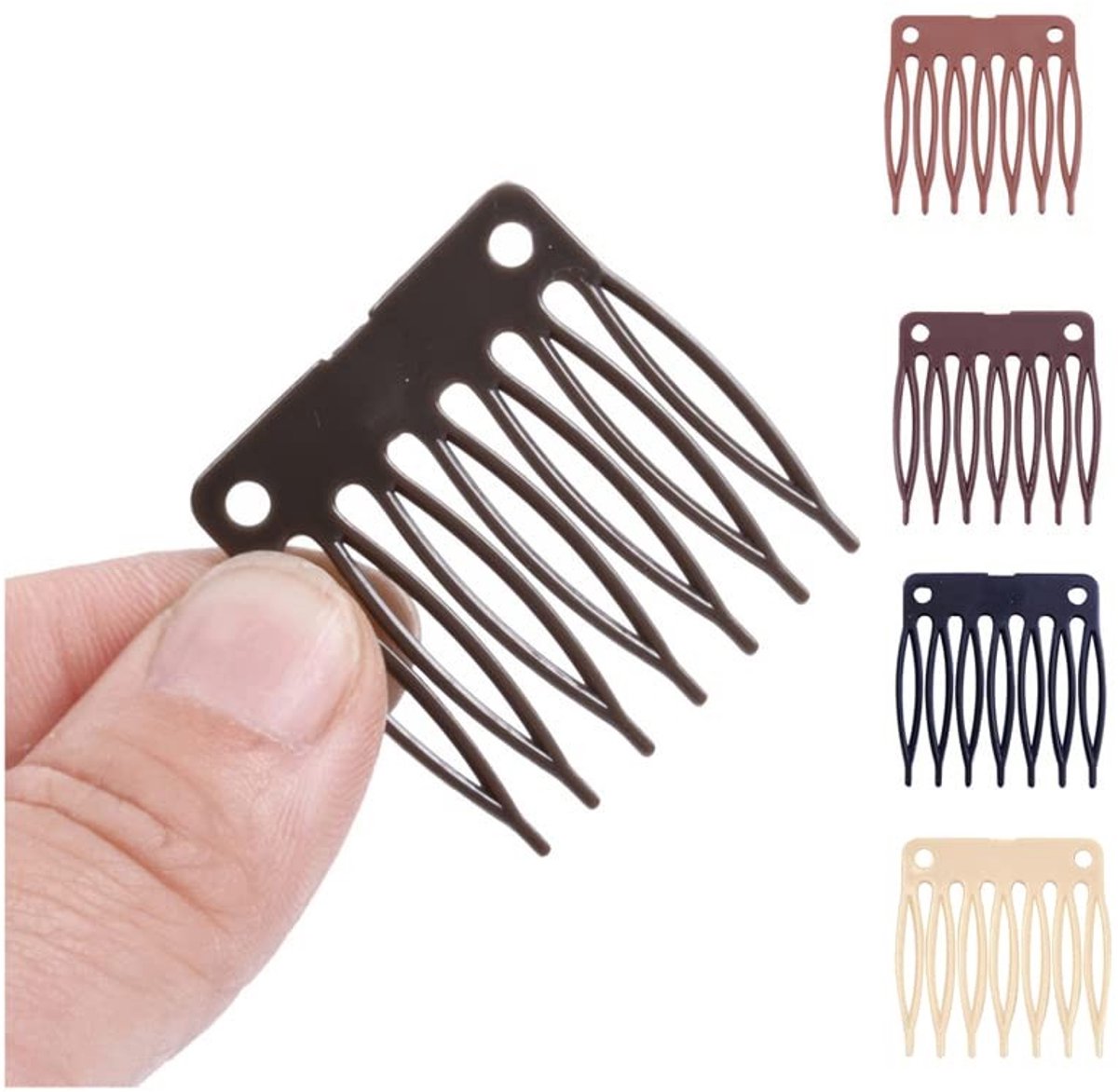 Solidchoice - Set van 50 Haarclips met 7 Tanden voor Perücken
