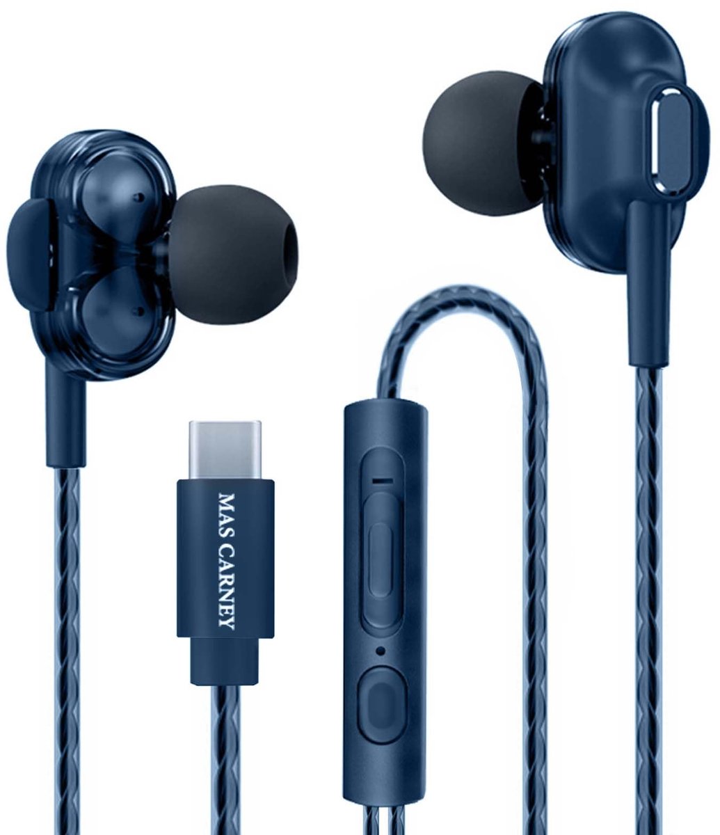 Solidchoice - USB C Hoofdtelefoon met Microfoon en Afstandsbediening - In-Ear Oortelefoons voor Samsung, Huawei