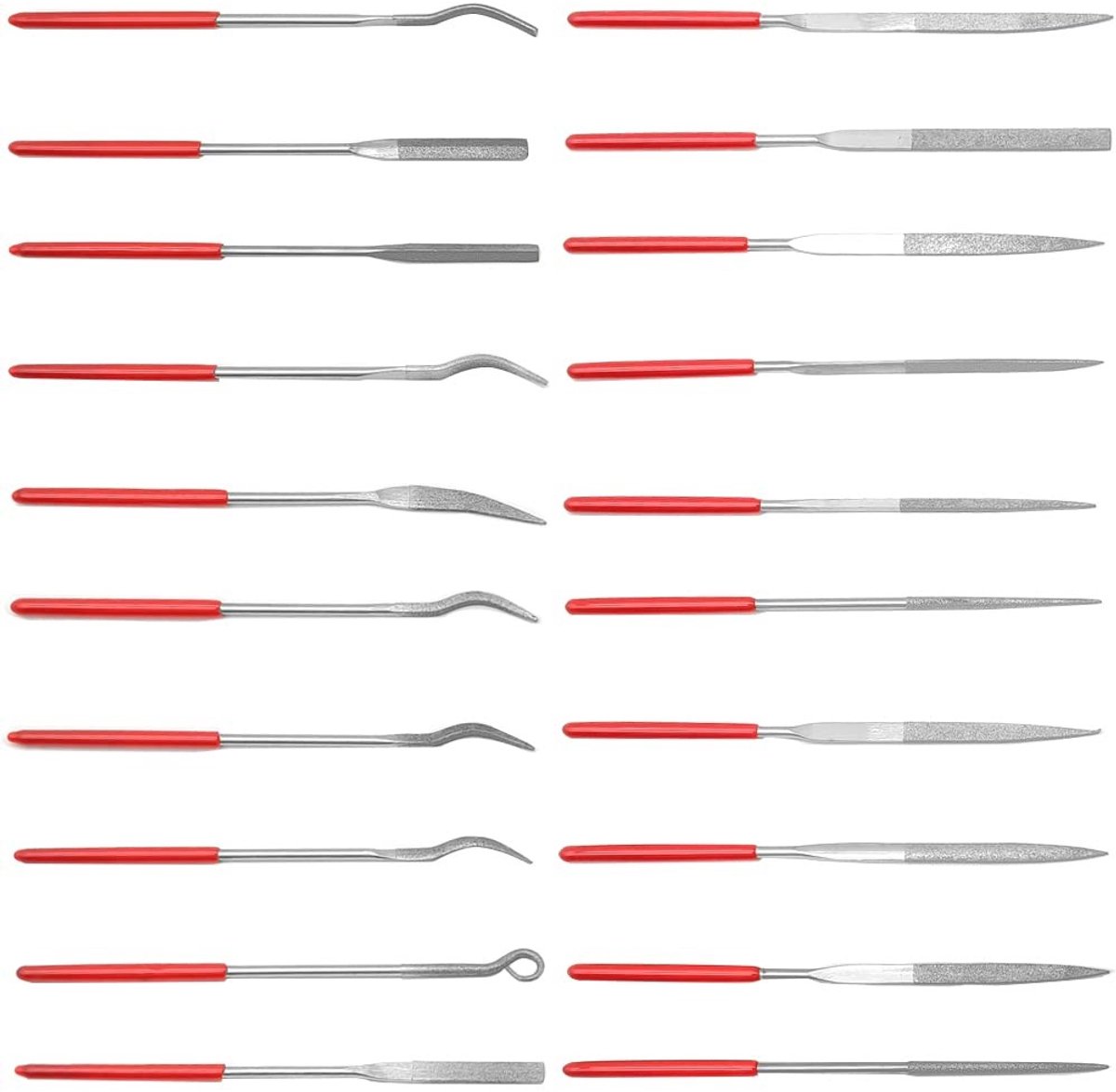 Solidchoice - Set van 20 Mini Diamant Vijlenset voor Precisiewerk