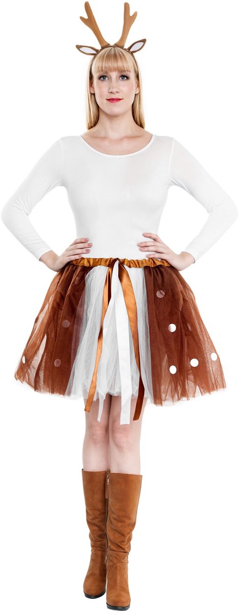 Hert Tutu - Rendier Kostuum Accessoire Rok 45cm Hert