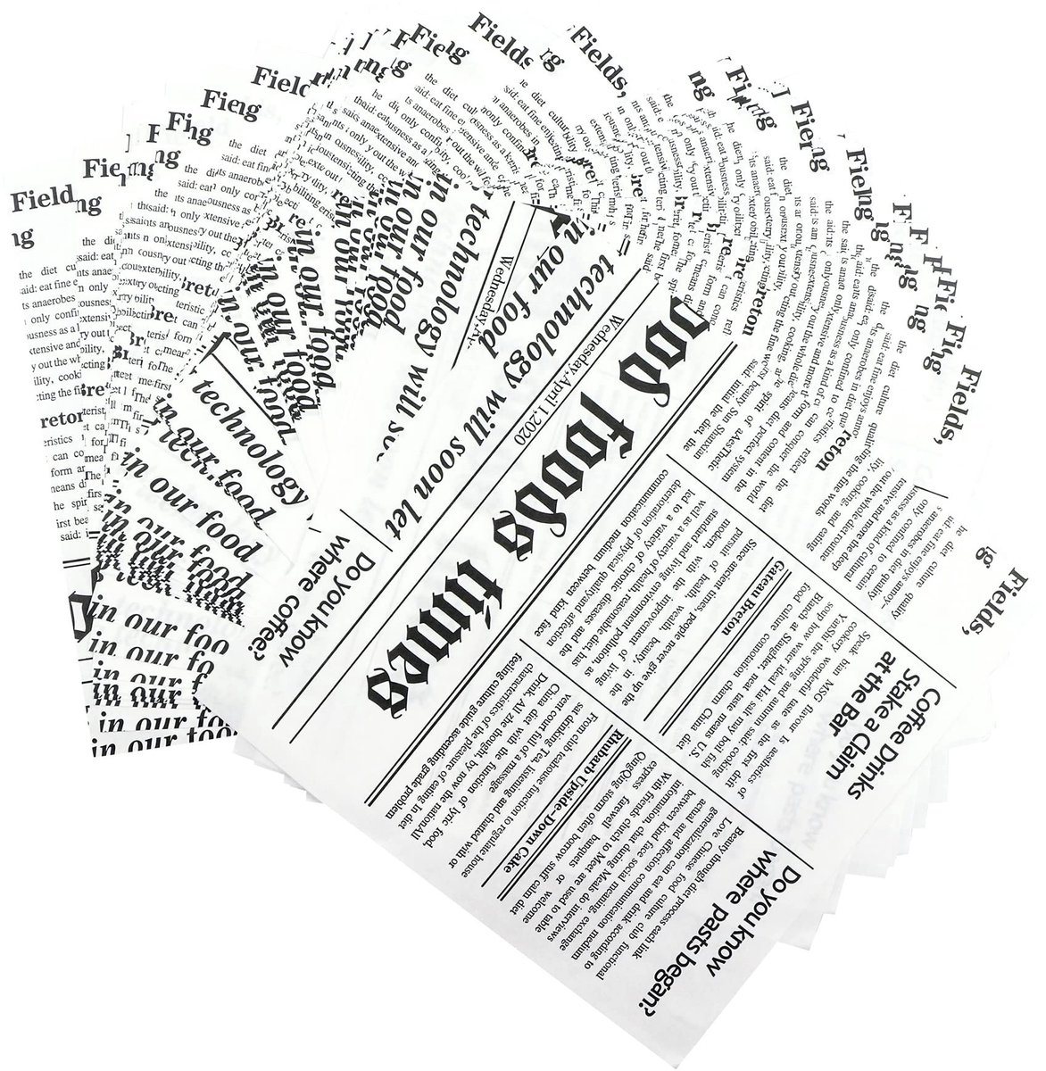 Solidchoice - 100 Stuks Waxed Papier voor Voedselverpakking, 18 x 18 cm
