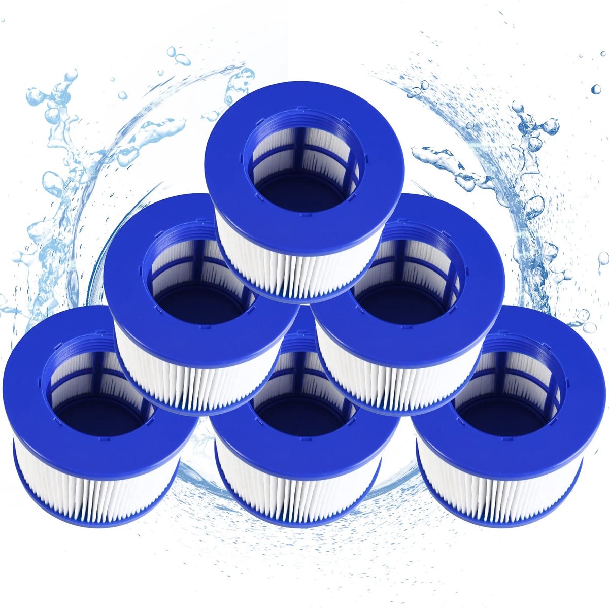 Solidchoice - Filterpatroon voor Opblaasbare Spa, Set van 6 Stuks voor Optimale Waterkwaliteit