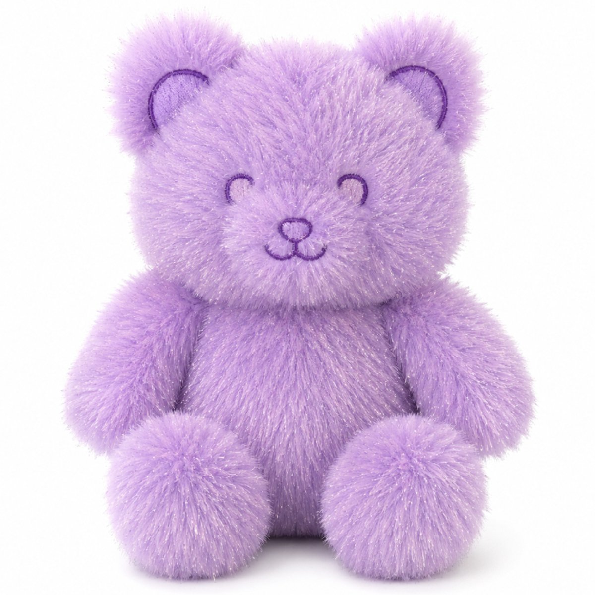 Teddybeer Glitter Paars Pluche Knuffel 22 cm