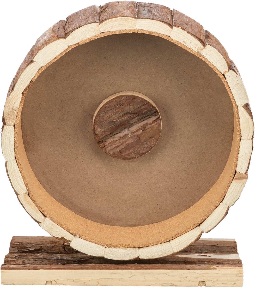 Trixie natural living knaagdieren looprad - hout - 20 cm