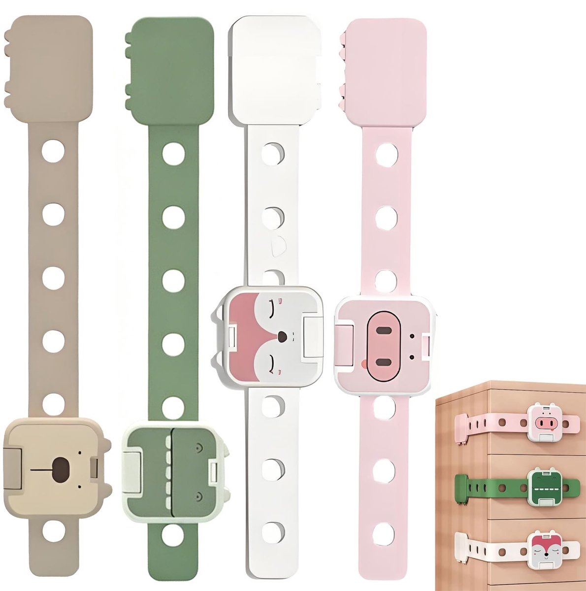 Solidchoice - Set van 4 Veiligheidssloten voor Kinderen