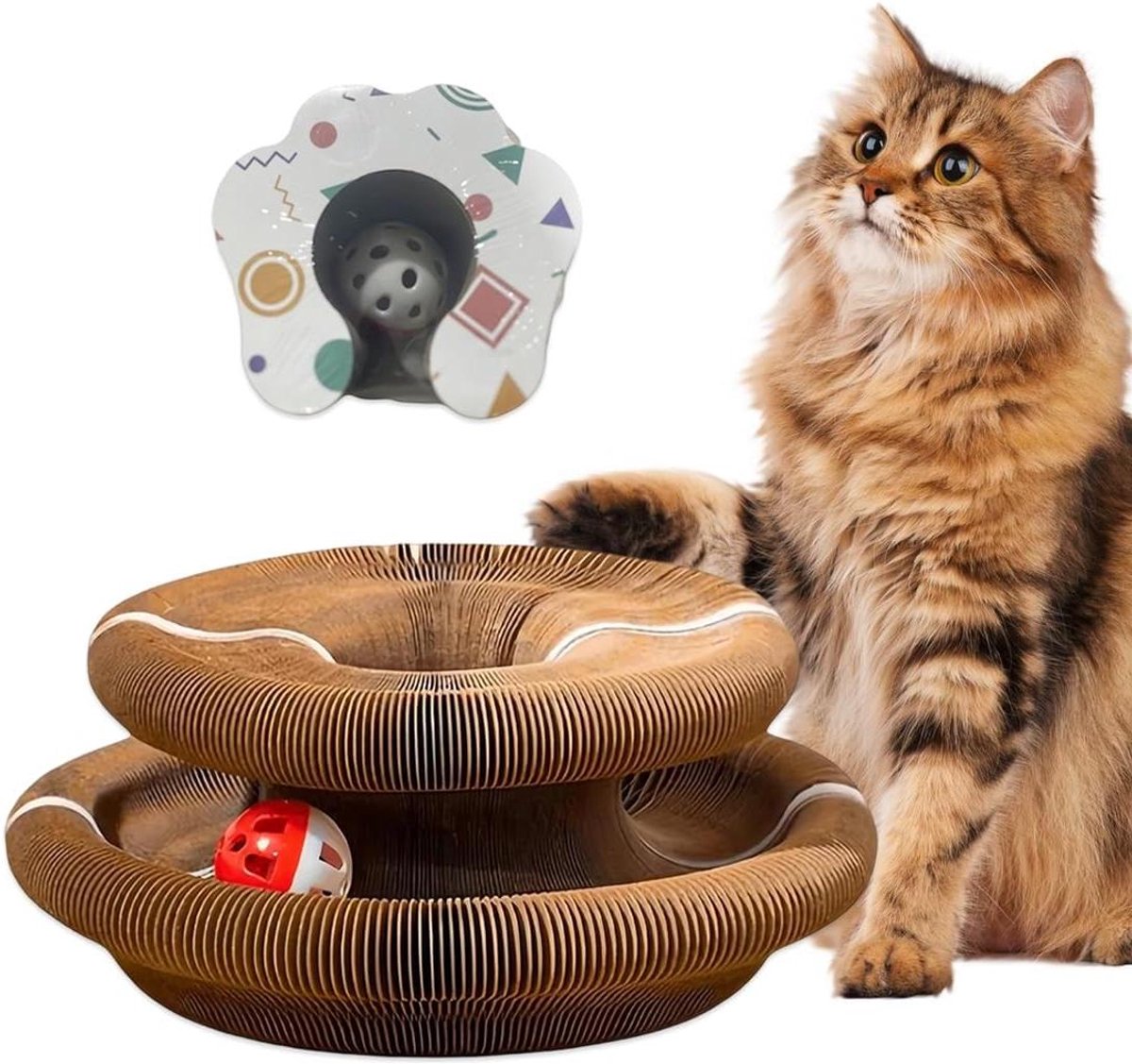 Krabpaal Kat - Krabmeubel Kattenspeelgoed - Meubels Beschermen - 2-in-1 Ontwerp - Inklapbaar - A