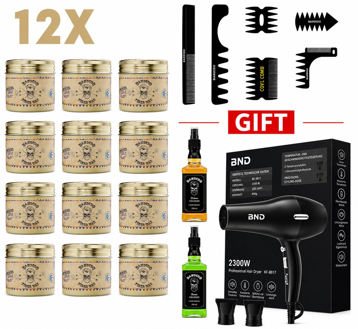 Bandido Fiber wax 125ml 12 stuk