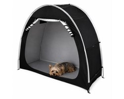 Sello! waterdichte fietstent – schuurtent – opslagtent – 2 fietsen – opvouwbaar – uv-bestendig – L220 x B150 x H175 cm – zwart