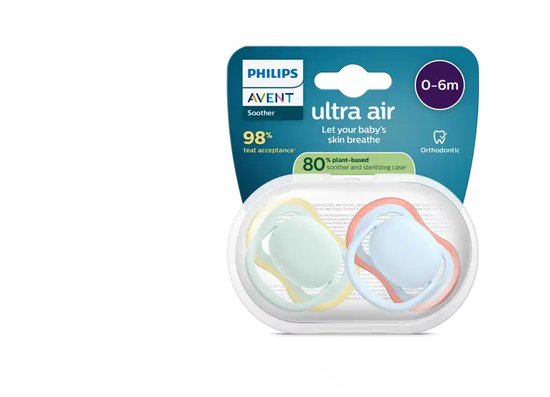 Avent Ultra Air 2 Orthodontische Fopspenen 0-6 Maanden (Kleur : Blauw) — afbeelding 2