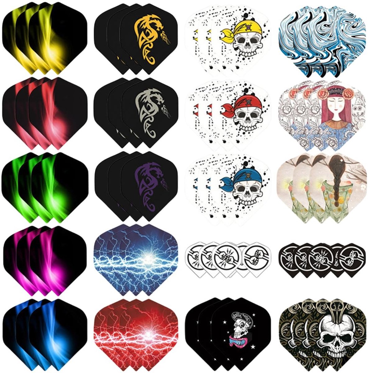 Solidchoice - 60 Stuks Dartflights van Duurzaam PET-Materiaal