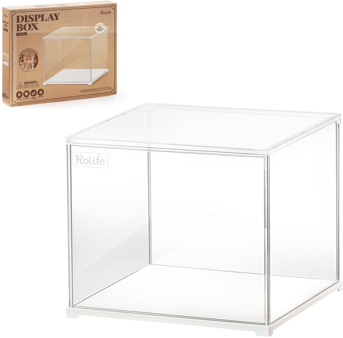 Solidchoice - Transparante Acryl Displaybox voor Poppenhuizen en Actiefiguren