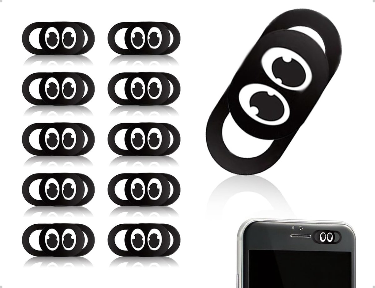 10 stuks webcamafdekking, dunne laptopcameraafdekking, webcam slider camera cover accessoires, bescherming van je privacy online, te gebruiken voor computer, smartphone, tablet, pc, mobiele