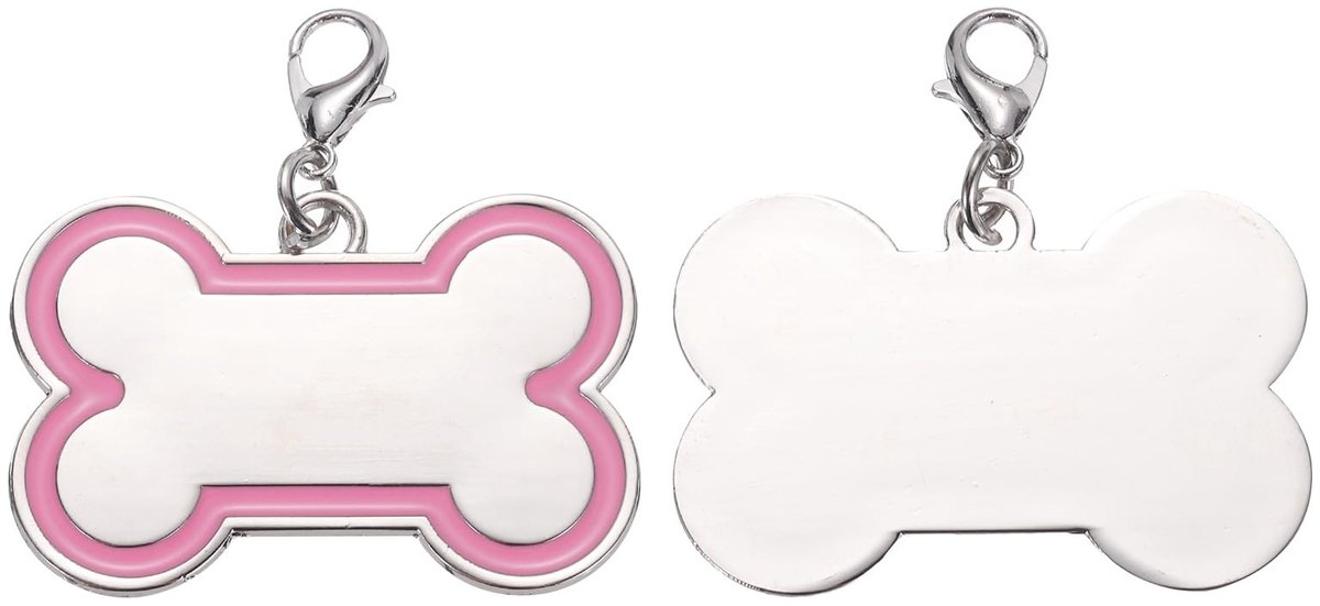 Solidchoice - Huisdier ID-tags in Botvorm, Personaliseerbaar en Gegraveerd