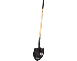 Zwarte gekartelde spade met essenhouten steel, 300x220mm van Polet. — afbeelding 3