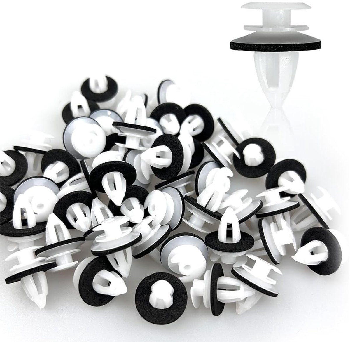 Solidchoice - Set van 50 Plastic Clips voor Auto Bevestigingen