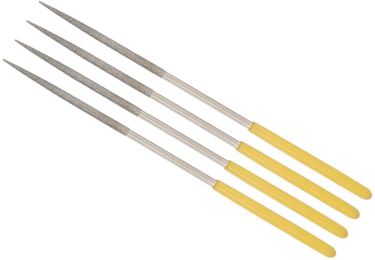 Solidchoice - Diamant Gecoate Naaldvijl, 4-Delig Slijpgereedschap