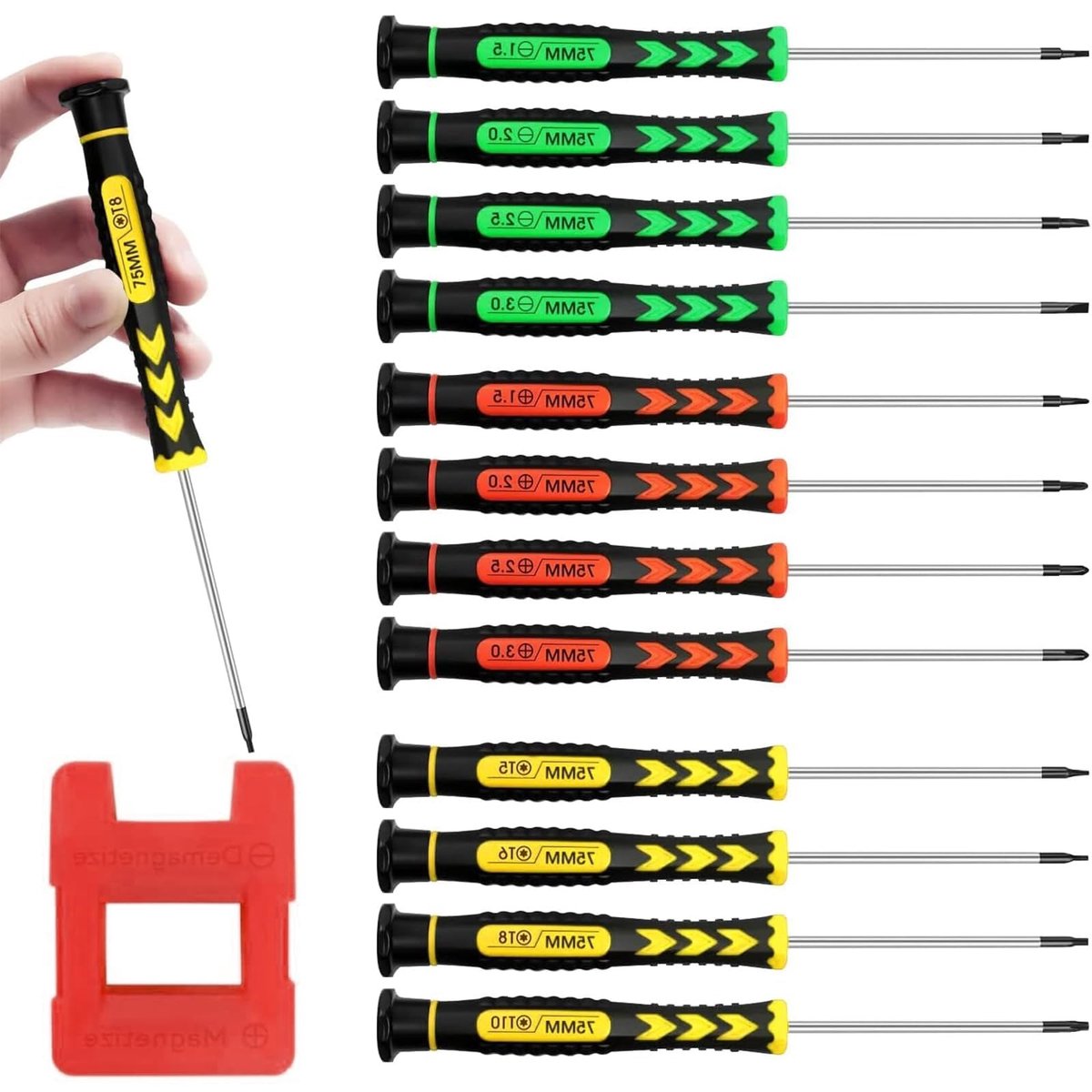 Solidchoice - 13-delige Mini Precisieschroevendraaierset met Magnetiseur