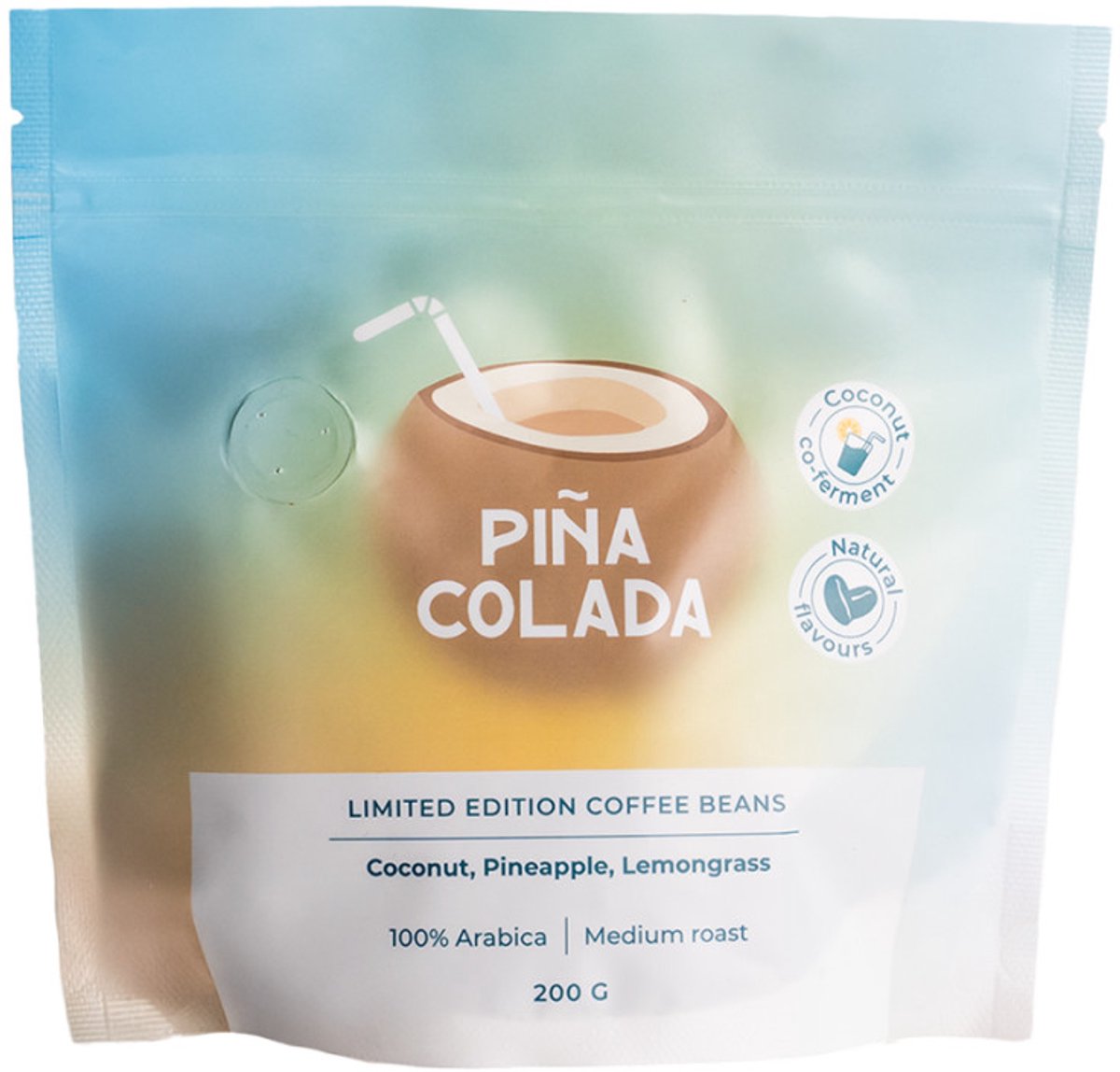 Limited edition koffiebonen Pina Colada (kokos co-fermentatie), 200 g