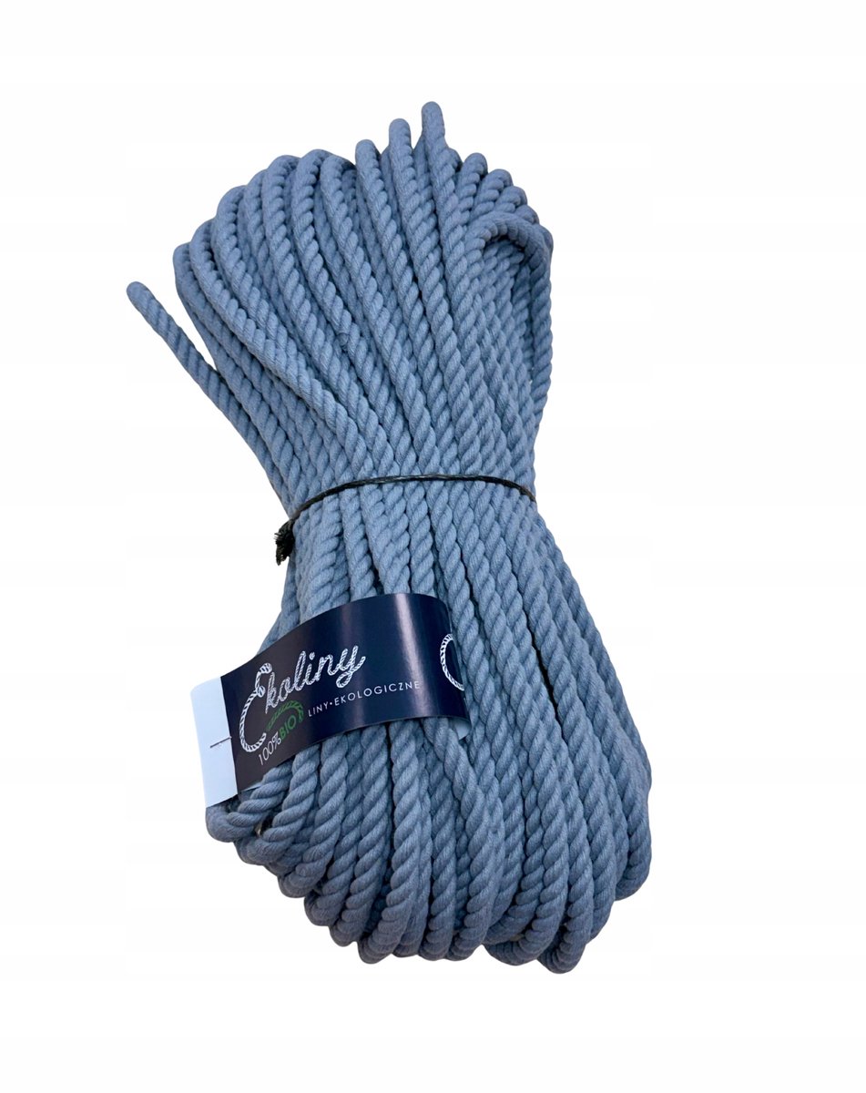 Grijze Katoenen Touw 14mm - 50 Meter - Duurzaam & Decoratief
