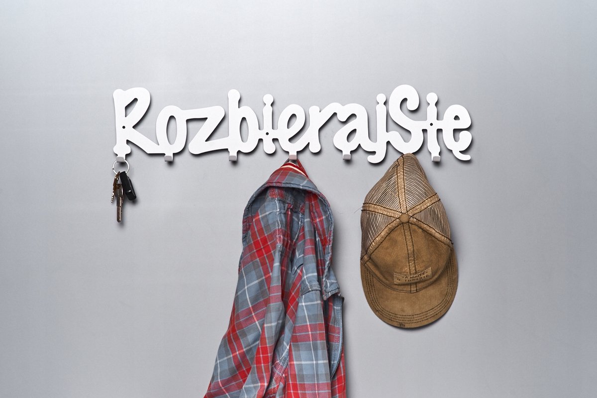 Witte Kledinghaak 60cm - Modern Design