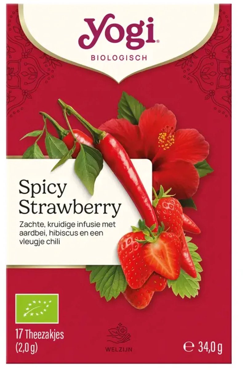 Yogi Tea Spicy Strawberry Kruidenthee (17 zakjes)