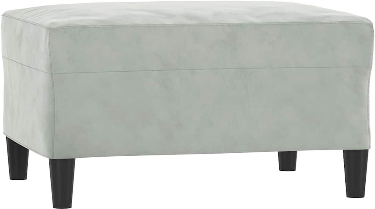 vidaXL - Voetenbank - 70x55x41 - cm - fluweel - lichtgrijs