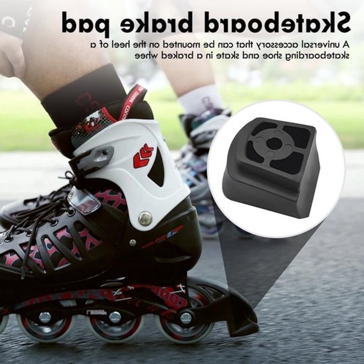 Set van 4 Achterremmen voor Inline Skates - Vervangende Rem Pads van TPR - Universele Remmen voor Veiligheid en Prestaties