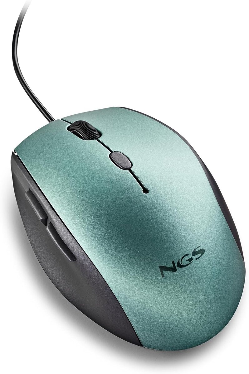USB Bedrade Optische Computermuis - IJs - 13 x 9,5 cm - Ergonomische Muis met Stille Knoppen en Dimbare DPI - Voor Rechtshandigen
