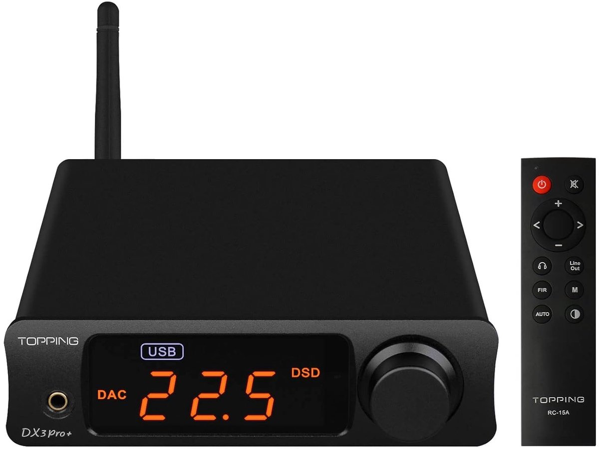 Topping DX3pro+ LDAC Headphone Amplifier - ES9038Q2M XU208 NFCA Bluetooth5.0 Audio Decoder USB/Opt/Coax DAC AMP Preamp - ShopVlot