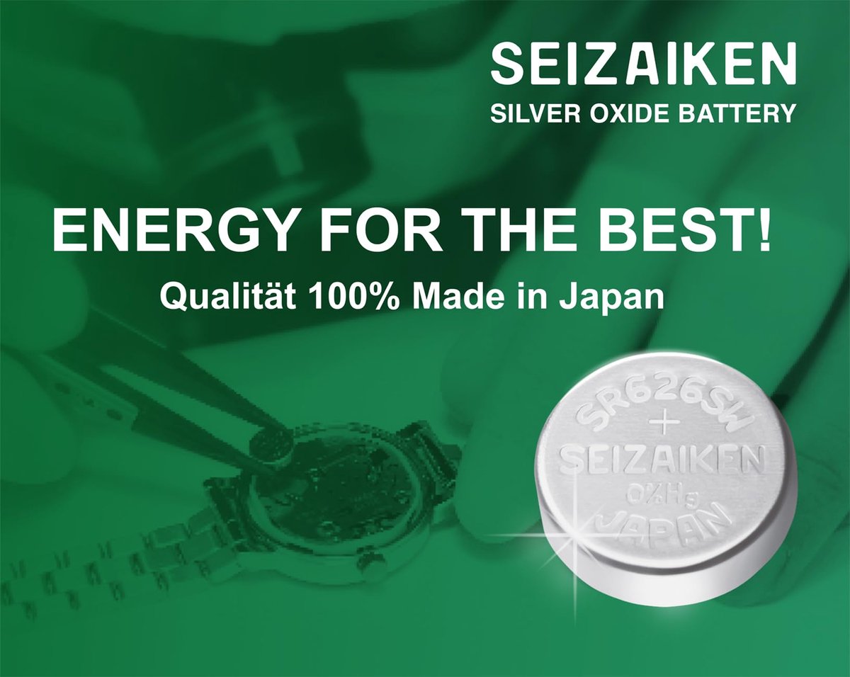2 stuks knoopcellen, origineel SEIZAIKEN 373, SR916SW, 1,55 V, zilveroxide, 0% kwik, 100% gemaakt in Japan - ShopVlot