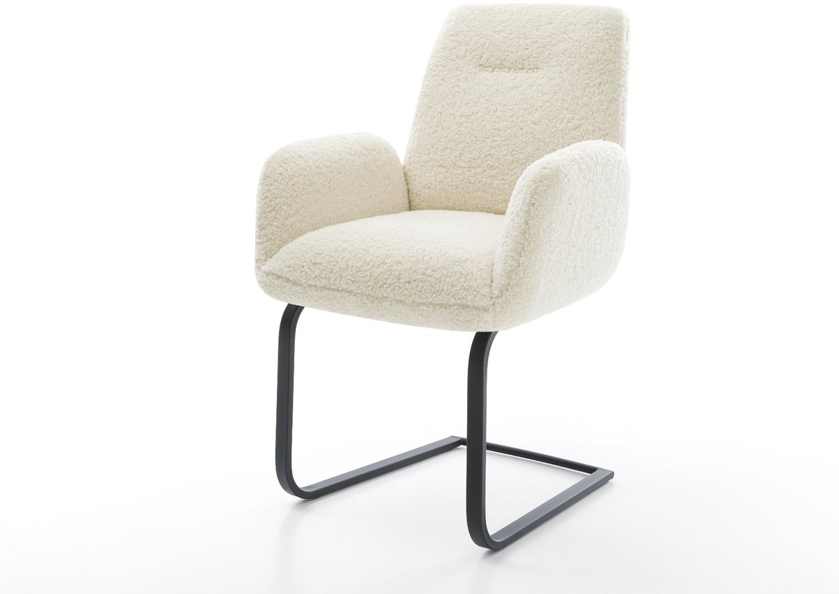 Sledestoel Zoa-Flex sledemodel vlak zwart teddy beige pocketveer kern