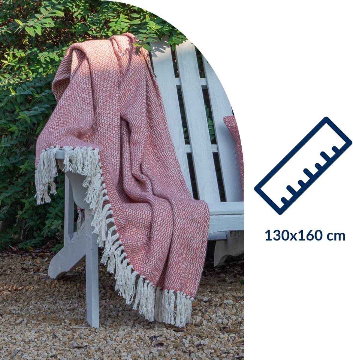Plaid ARTEM with fringes - 130x160 cm, black - ShopVlot