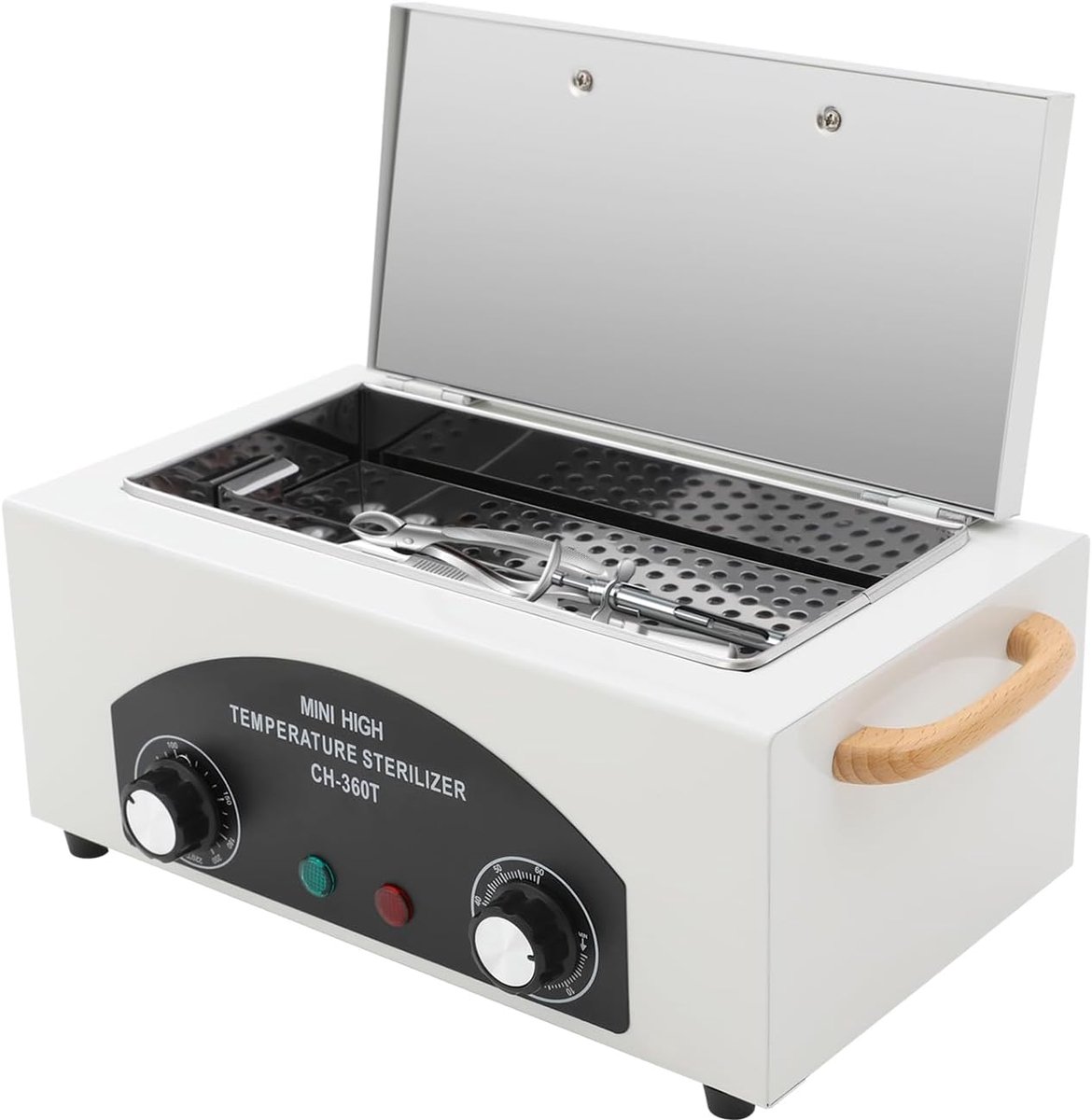 Sterilisator op hoge temperatuur, 220 V-240 V, 300 W, reinigingsbox voor metalen gereedschap en nagelgereedschap, 2 l - ShopVlot