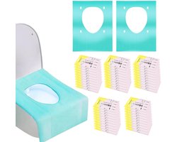 PMELCXD AMTOL Wegwerp Toiletonderlegger - 50 Stuks Extra Grote Waterdichte Toiletkussens voor Reisaccessoires - ShopVlot