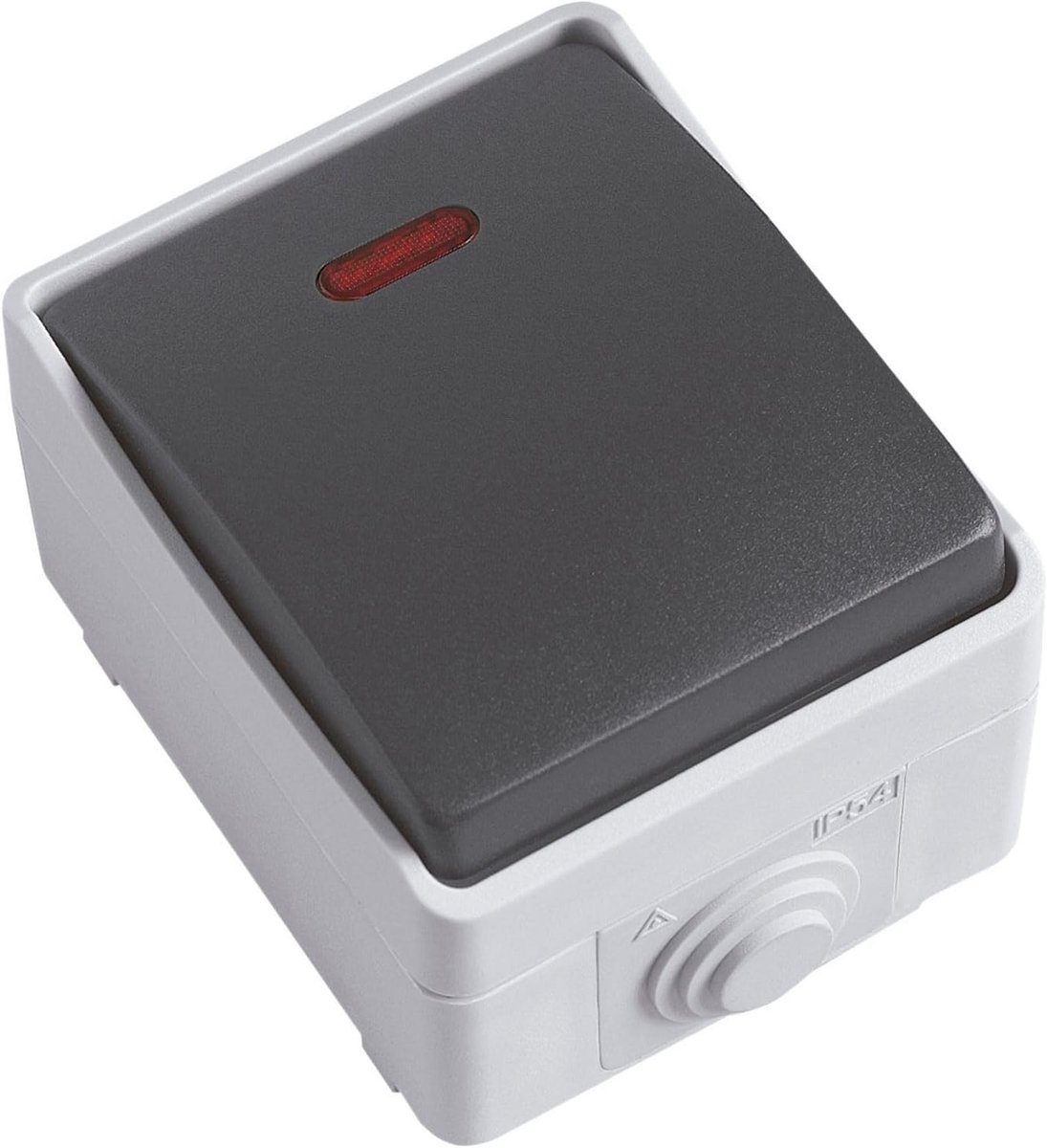 Amig - Opbouwdrukknop IP54 met LED-indicator Mod.3641 - Vochtbestendige schakelaar - ShopVlot