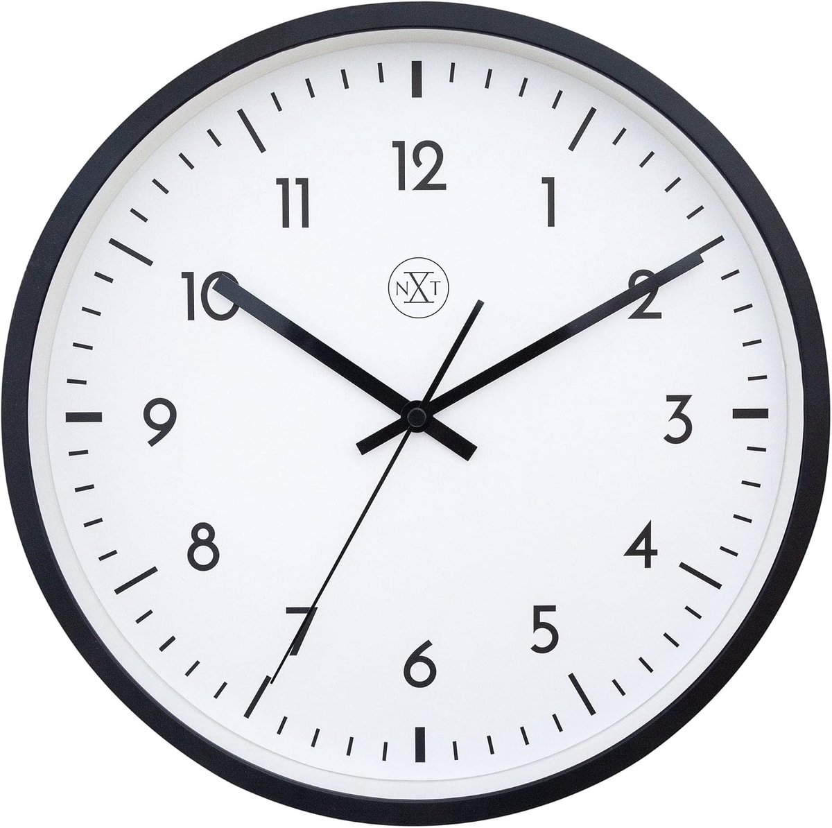 Wall clock 30 cm-Stil-Black/White-Plastic-nXt "Easy Big" - ShopVlot
