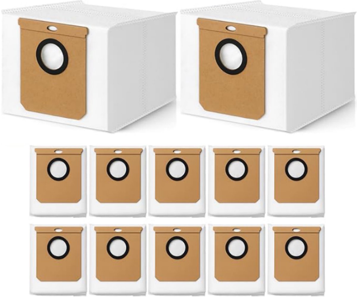 12-pack stofzuigerzakken geschikt voor Eufy L50, L60 robotstofzuigers - wegwerpvervangingsstofzakken met grote capaciteit