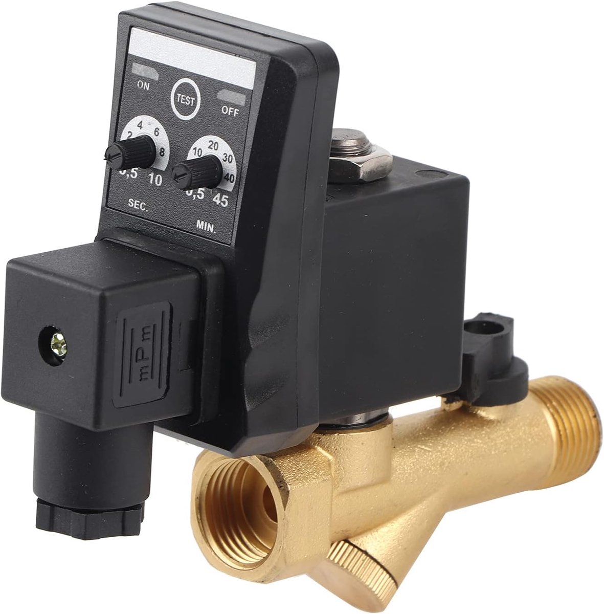 Automatische aftapkraan, G1/2 DN15 Automatische elektronische getimede aftapkraan voor condenswaterbeheer van luchtcompressoren (AC230V)