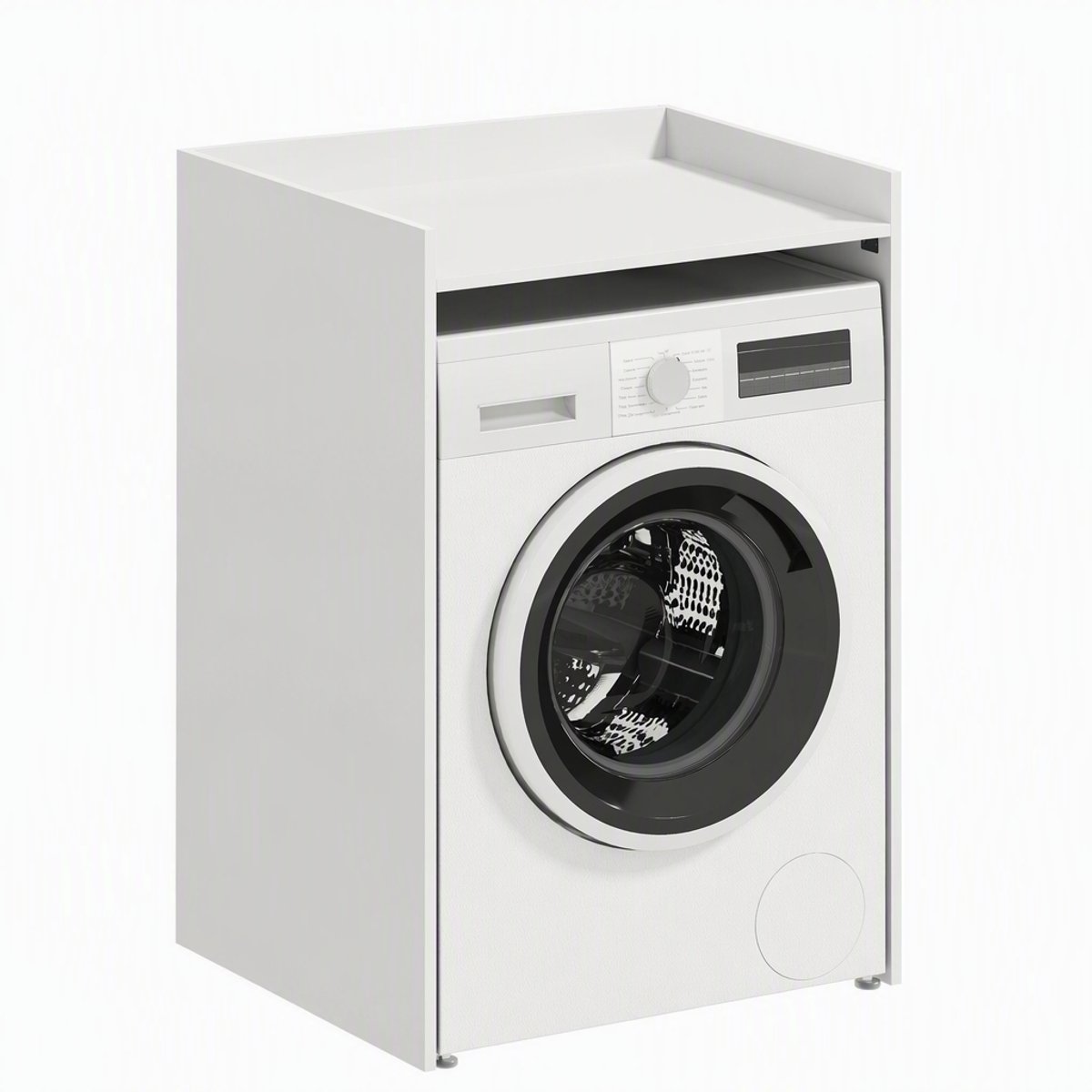 TEKROA® Wasmachine Kast - Wasmachinerek - Badkamerkastje - voorWasmachine en Droger Kast - 64 x 60 x 97,5 cm