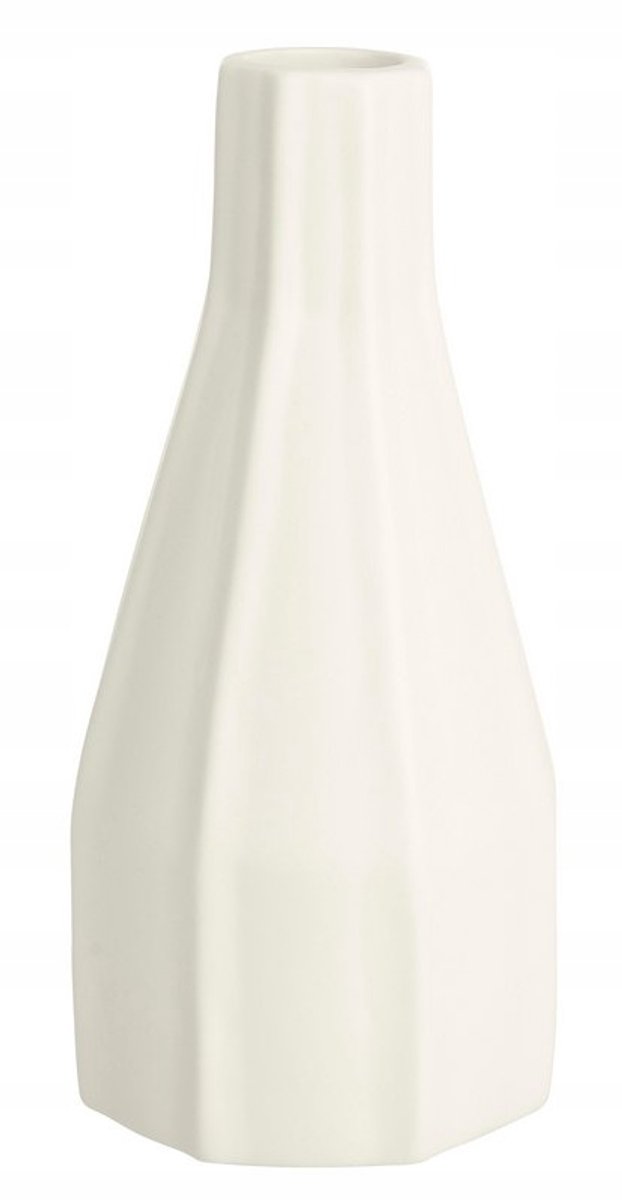 Bizzotto Keramiek Vaas Atena Wit Ø10xH20cm - Modern Design