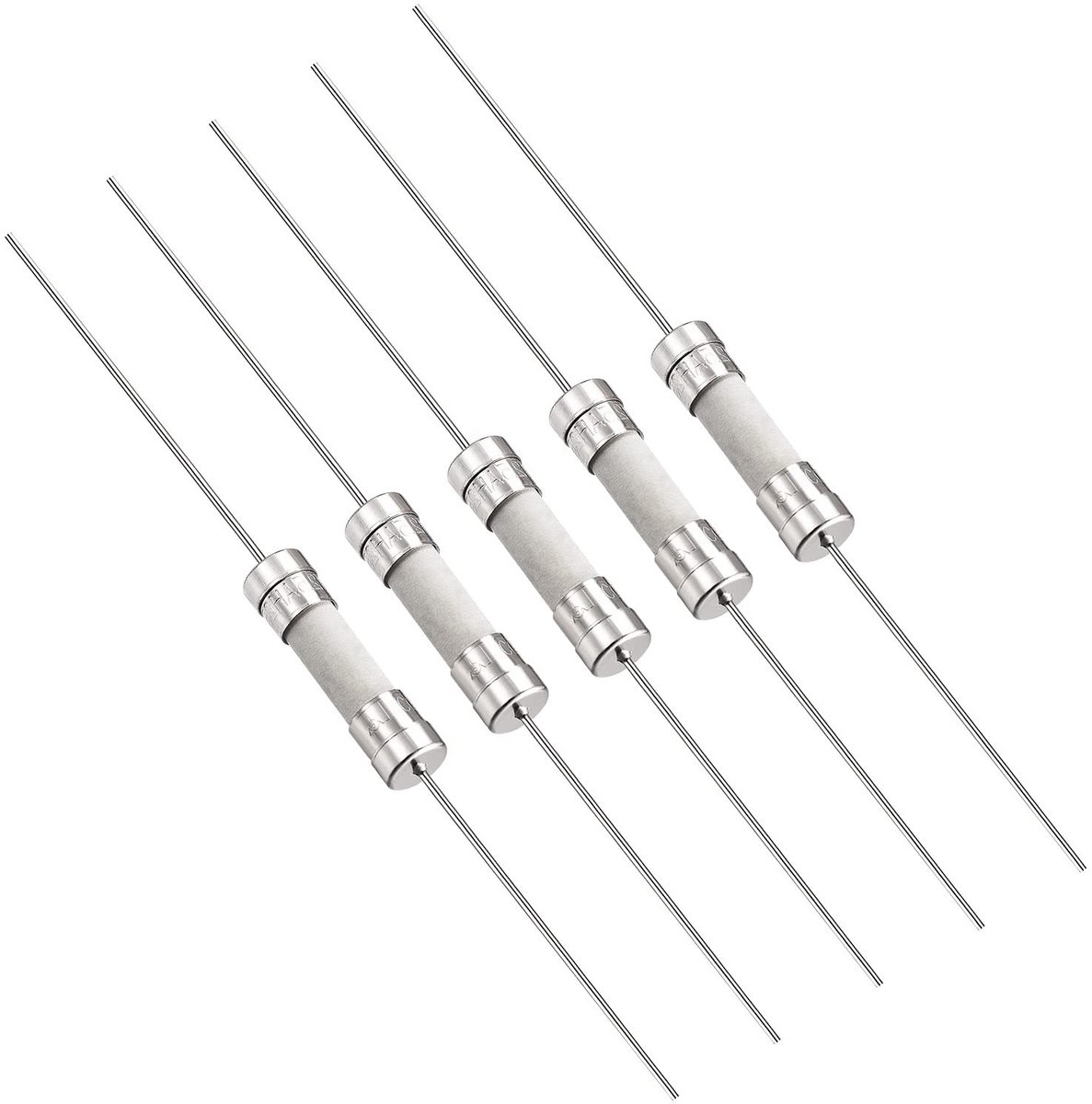 Solidchoice - Set van 5 Langzame Slagzekeringen 250V T2,5A